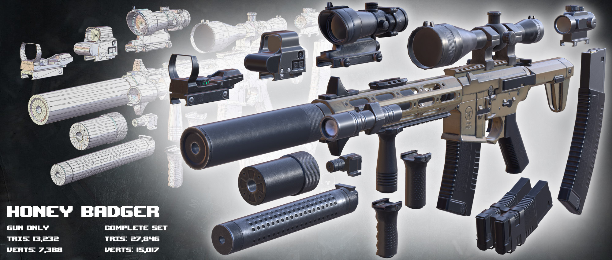Characters :: Weapons :: Modern firearms HD - Honey Badger