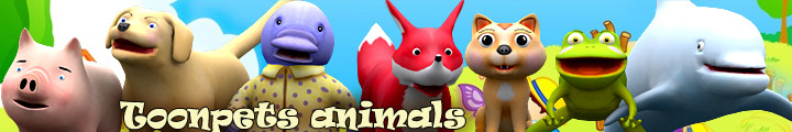 toonpets animals 3d characters lowpoly