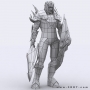 fanrasy warrior 3d model character