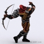 dark archer fantasy 3d character